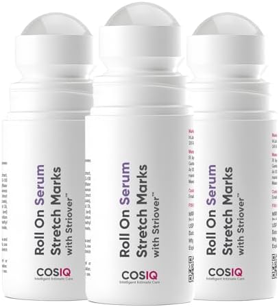 Cos-IQ Stretch Marks Roll-On Serum with Striover, 40ml Pack of 3
