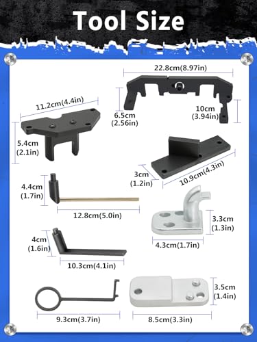 Wvoillty Zahnriemen Werkzeug, Motor Einstellwerkzeug Set, Kompatibel mit Peugeot, Citroen, Opel, für 1.0, 1.2 Vti (VVT) /GDI PureTech Benzin, 0109-2A, 109-2C, 109-2D, 0109-2B, G-0109-2E
