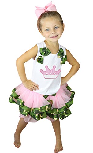 Falda de pétalos corona rosa y camisa blanca ideal para cumpleaños de niñas
