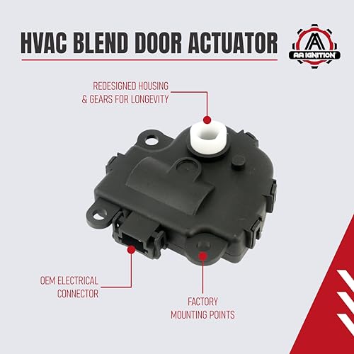 Image of HVAC Air Blend Door Actuator Heater - Compatible with Chevrolet Impala 2004-2013 Vehicles - 1573517, 1574122, 15844096, 22754988, 52409974, 604-108, 15-74122, 604108 - Temperature Air Door Impala