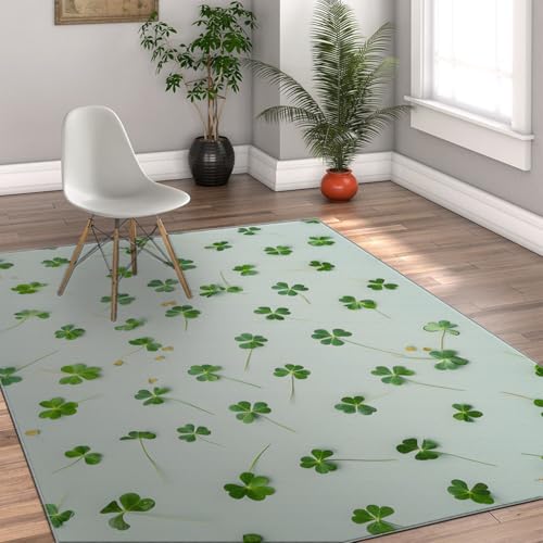 Tapis à feuilles vertes pour chambre de fille et garçon - 4