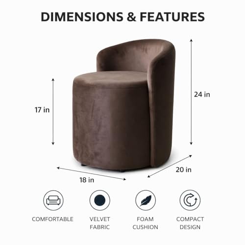 Image of Jaico Wood Seating mudda Puffy Stool Chair for Living Room, Dressing Table, Office, Home Decor, Ottoman pouffes, Sofa Type, and Large .Ottoman and Chair Combined into one (Brown)