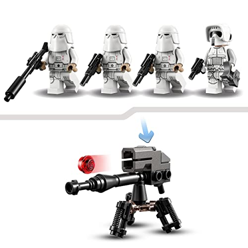 Star Wars Battle Pack Soldati Artici, Giocattolo da Costruire con 4 Minifigure, Cannone Blaster E-Web e Speeder Bike, Giochi per Bambini, Bambine, Ragazzi e Ragazze da 6 Anni, Idee Regalo 75320 - Lego - Immagine 4