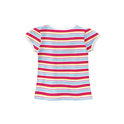 Image of Real Basics Cotton Regular Fit Half Sleeve Cotton T-Shirts for Girls - Round Neck Tops for Girl, Multicolor - Pack of 3