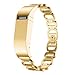 ANCOOL Band Compatible Fitbit Flex, Replacement Luxury Accessory Stainless Steel Bracelet Adjustable Wrist STRP for Fitbit Flex, NOT for FELX 2. (Gold)
