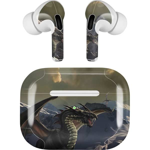 Skinit Decal Audio Skin Compatible with Apple AirPods Pro (2rd Gen, 2022) - Tate and Co. Rogue Dragon Design