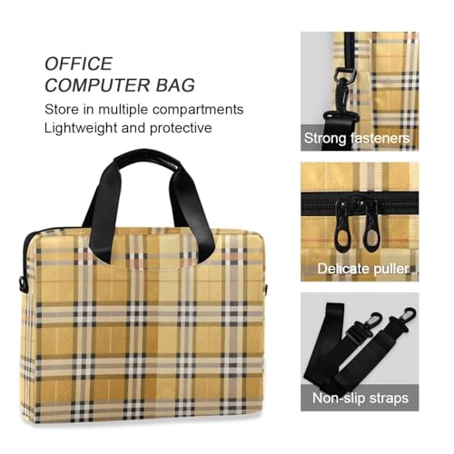 Bolsa para portátil 15.6" con asa y correa negro blanco oro miniatura 6