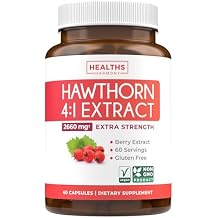 Super Potent Hawthorn Berry Capsules - Hawthorn Berry 41 Extract Berries 665mg Supplement Made from Concentrate to Support Heart and Digestive Health - Vegan Non-GMO & Gluten Free 2 Month Supply