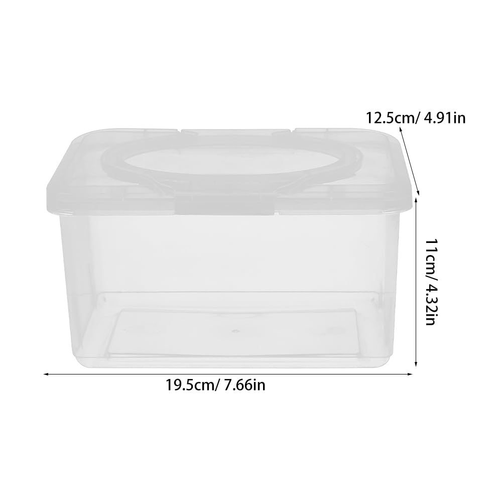 SUPVOX 2 Pack Baby Wipes Dispenser Reusable Wipe Container with Sealed Lid for Moisture Retention Portable Holder for Nursery Diaper Bag Bathroom and Travel 7.67 X 4.92 X 4.33 Inches