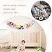 POVETIRE 2Pcs Stuffed Animal Storage Chain, 80 Inch Elastic Band Hanging Storage, White Cotton Stuffed Animal Display for Bedroom Nursery Corner Curtain Rod
