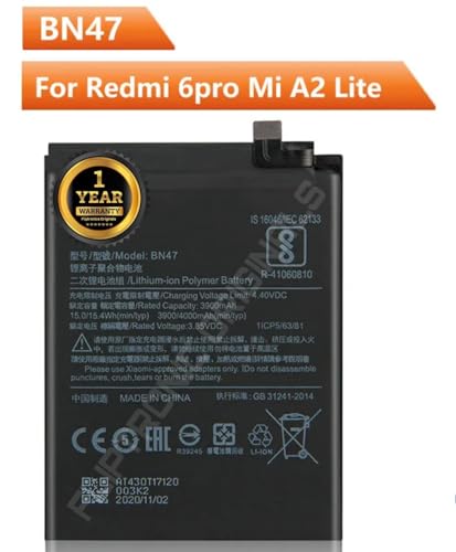 Image of FLIPTRONICS ORIGINALS BN47 Battery for Redmi 6 Pro I A2 Lite Battery with 1 Year Warranty****(Z147)