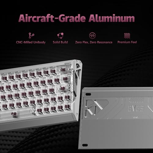 IQUNIX EV63 Hall Effect Magnetic Gaming Keyboard 60% | Rapid Trigger, Adjustable Actuation for FPS Gamers | Hot Swap, SOCD, RGB, Full Aluminum Case (Silver Knight) by IQUNIX - Used condition - Image 2