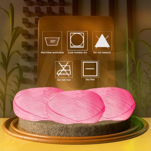 Image of VCR Cherry Pink Yarn, 100 Grams Hank, 190 Meters Length, Acrylic Ball for Crochet and Knitting, Soft Crosia Threads, Pack of 1 Yarn, Suitable for DIY Crafts