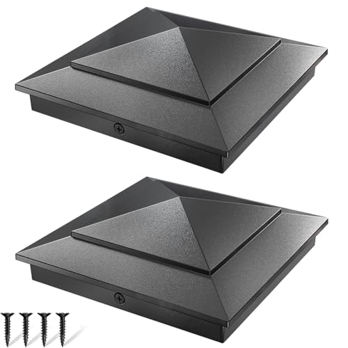 Pyramid Aluminum Post Caps for 6x6 Wood Posts (2 Pack)
