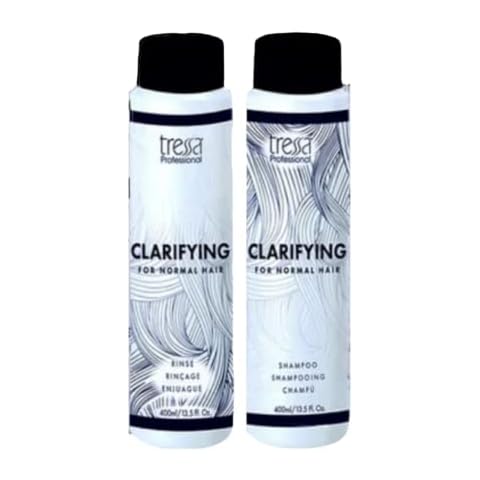 Tressa Professional Clarifying, Deep Cleansing, Color Safe Formula, Removes Dulling Deposits & Product Build Up, Brightens Highlighted, Bleached & Gray Hair. For All Hair Types - Duo, 13.5 Fl Oz. Cover