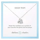 Chelsea Charles Soccer Mom Double Charm Necklace, Fashion Jewelry Gift for Women - Silver