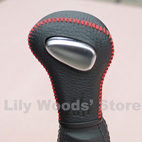 Ji Loncky Leather Gear Shift Knob Cover For 2013-2016 Audi A4 Audi A5 /2012-2015 A6 /2012-2015 A7 /2013-2016 Q5 /2012-2015 Q7 /2013-2015 S6 /2013-2015 Audi S7 /2013-2016 Allroad Automatic Accessories #TOP3