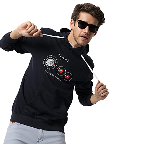 Image of CAHOOT Men's Printed Sweatshirt Regular Fit for Casual Wear | Full Sleeve | Cotton | Stylish Sweatshirt Crafted with Comfort Fit and High Performance for Everyday We