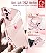 LeYi for Samsung Galaxy S23-FE Case: S23 FE Phone Case Tempered Glass Screen Protector [2 Pcs]+ Full Camera Lens Protection, Love Heart Plating Women Cute Luxury Soft TPU Shockproof S23FE, Pink