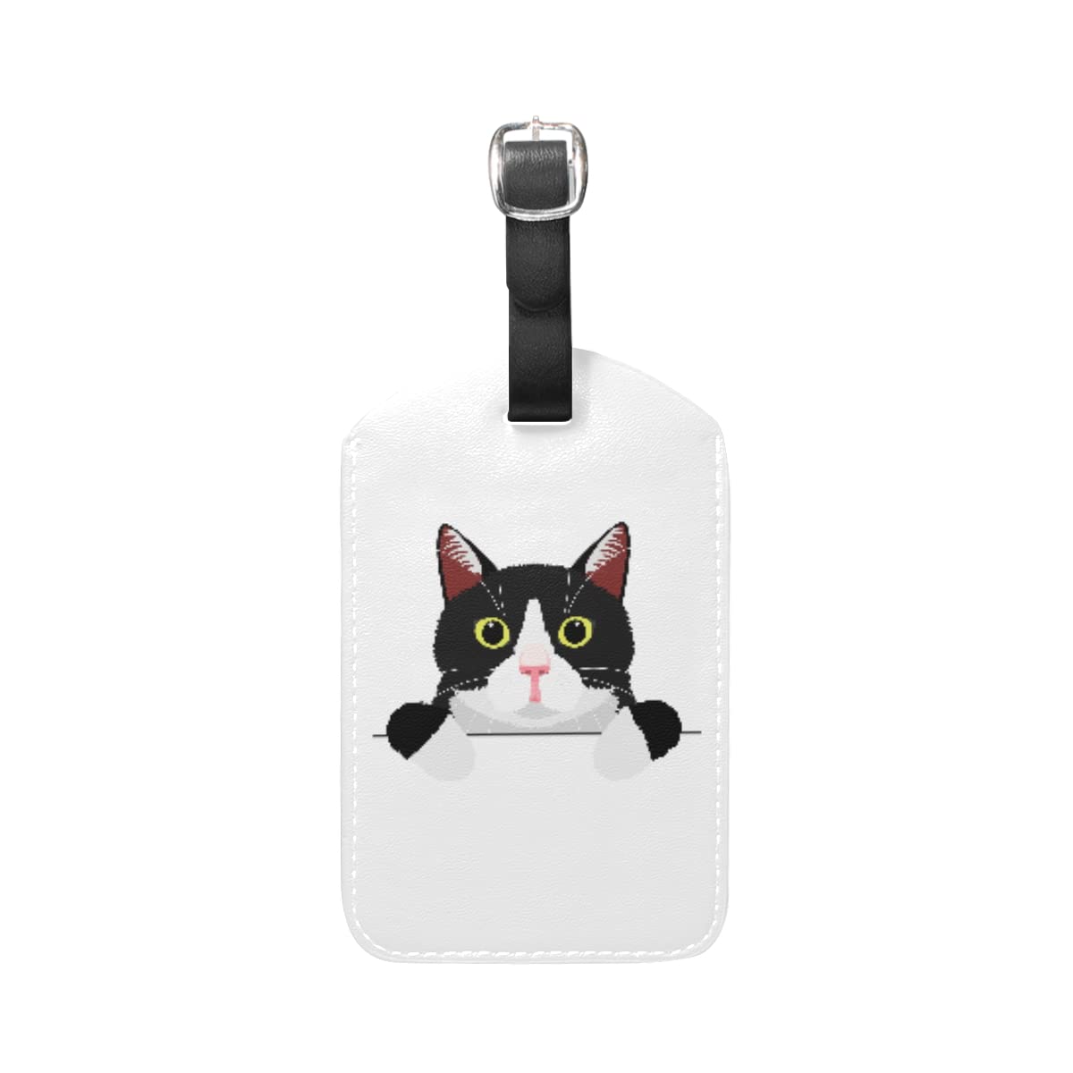 Amazon.co.jp: Akiraki ネームタグ 荷物タグ かわいい ねこ 猫柄