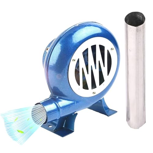 Soplador De Aire De Cocción Manual, Ventilador De La Fragua del Herrero De La Manivela, Parrilla del Encendedor del Carbón De La Fan, Soplador De Barbacoa, con Conducto De Aire(120W)