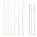 GINOVO 6pcs 8inch / 20cm x 10mm Transparent Straight Glass Drinking Straws, Handmade, Reusable, BPA Free, Perfect for Smoothies, Tea, Juice, Water, with 3pcs Cleaning Brush.
