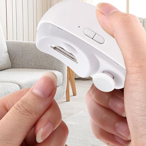 Cortaúñas eléctrico USB con luz LED, ideal para cuidar las manos en el hogar 3