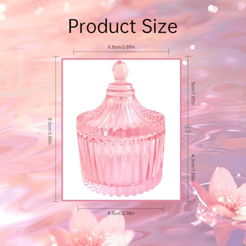 Monomer Dish, CORFULRA Dappen Dish for Acrylic Powder, Large Nail Cup for Nail Monomer Liquid, Glass Cup for Acrylic Nail Brush, Acetone Nail Polish Remover Holder. Pink - Thumbnail 4