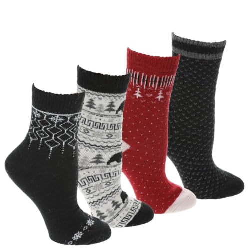 Image of MUK LUKS Women's Holiday 4 Pair Pack Socks