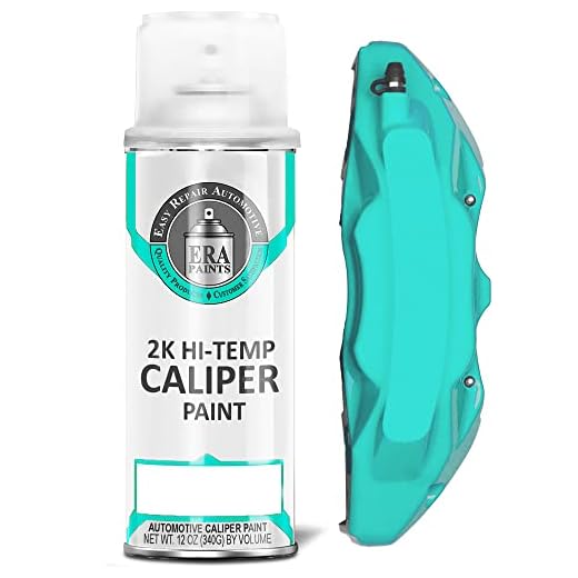 ERA Paints Teal Brake Caliper Paint With Omni-Curing Catalyst Technology - 2K Aerosol Glossy Finish High Temp Resistance And Extreme Durability Against Color Fade And Chemicals Like Brake Fluid