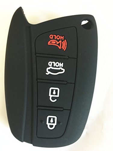 Silicone Rubber Smart Remote Key Fob Cover Protector Keyless Entry Case For 2015-2016 Hyundai Genesis 2013-2015 Santa Fe 2014-2015 Equus 2015 Azera