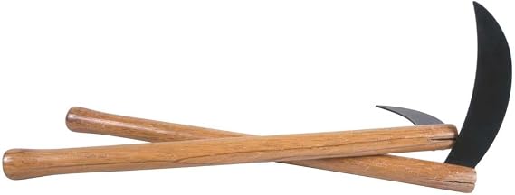 Martial Arts Wooden Kama 18 - Unsharpened Steel Bladed