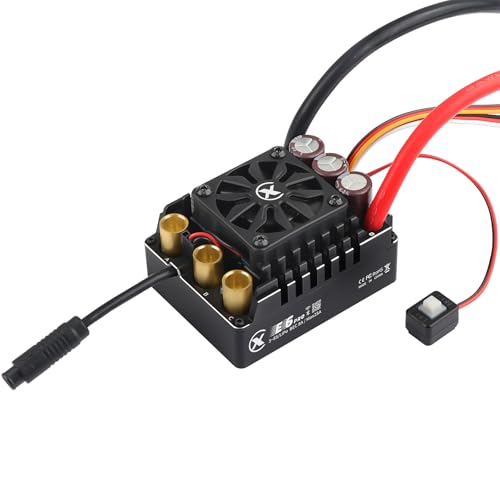 XC E6PRO Sensored Brushless ESC for RC Car, 3-8S Lipo,300A Continuous Current,8-25A 6.0/7.4/8.4V BEC,Efficient Protection,Support Turbo Timing and APP Control, Applicable to 1/6、1/7
