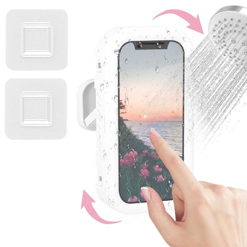 Support téléphone douche étanche rotatif 480° compatible iPhone Samsung avec écran tactile