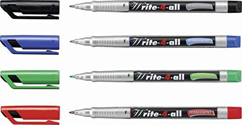 Permanent Marker - STABILO Write-4-all - Fine - Wallet of 4 - Assorted Colours