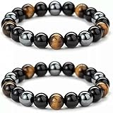 2X Bracelets de Triple Protection Power Protection Balance Gemstone Jewelry par défaut