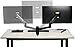 Amazon Basics Wall Mount Computer Monitor and TV Stand - Lift Engine Arm Mount, Aluminum - Black
