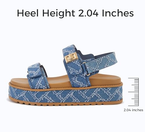 LUCKY STEP Women's Raffia Platform Wedge Sandals Open Toe Slingback Sandals Adjustable Double Strap Beach Sandals2