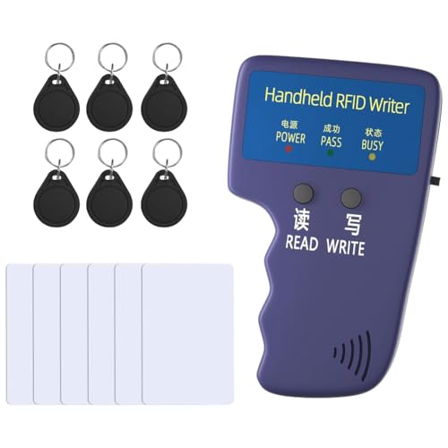 Giyofom Copiadora de Identificación Portátil, Lectora y Duplicadora RFID de 125 KHz, Compatible con T5577 o EM4305.
