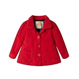 Mud Kingdom Baby Girl Fleece Jacket Coat Red 6 Months