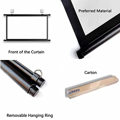 Pantalla manual 60" para proyector, formato 4:3 miniatura 6