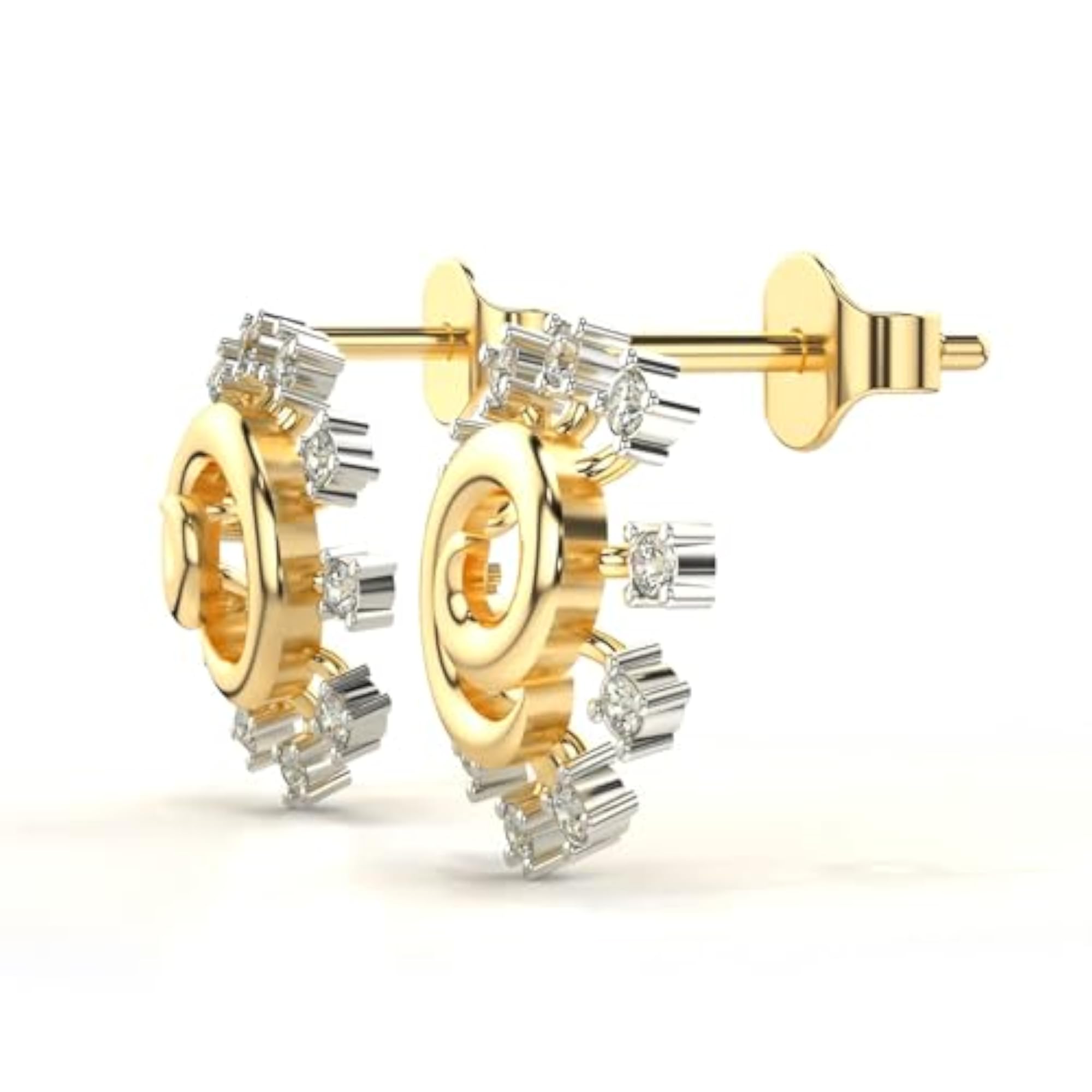 Women's Sterling Silver & Certified Lab Grown Diamond 0.28cts Earrings