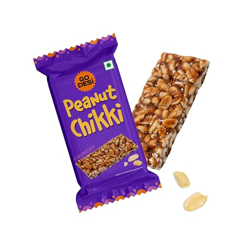 Image of Go Desi Peanut Chikki Bar, 100 grams pack, Gajak, Sweets, Gazak