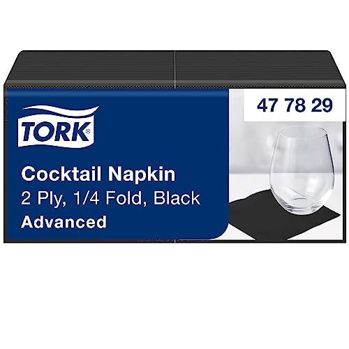 Tork 477829 Cocktailservietten Schwarz / Cocktail Serviette in Advanced...