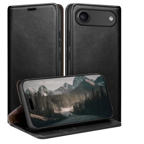 Étui portefeuille iPhone 17 Air anti piratage RFID coque cuir rabat HUOUH
