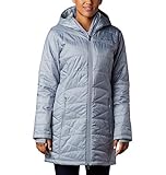 Columbia Women's Mighty Lite Hooded Jacket, Tradewinds Grey, X-Small