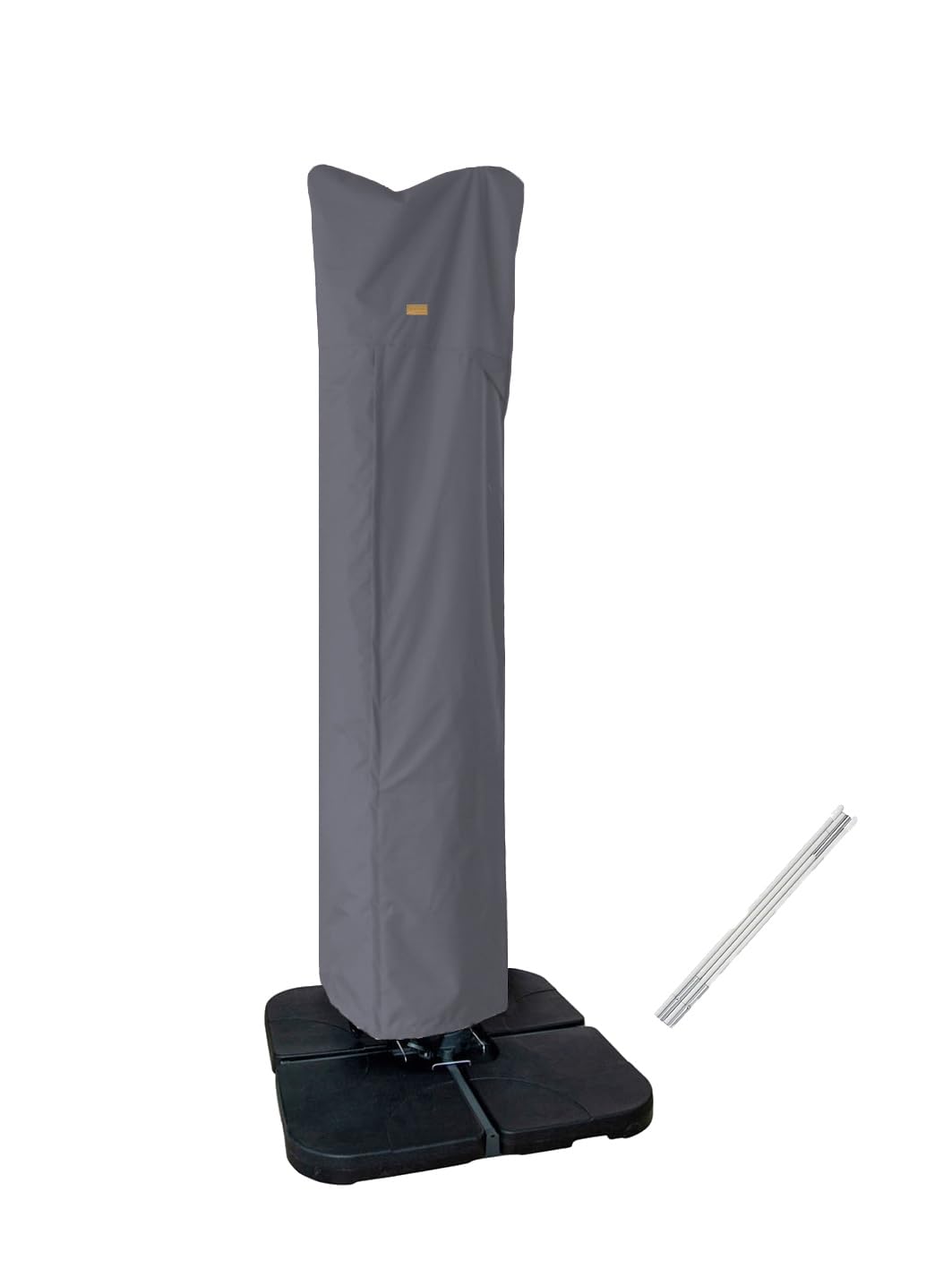 Patio Umbrella Cover for 9ft to 13ft Offset Umbrella, Water Resistant, Curved Cantilever and Straight Pole Parasol Outdoor Umbrellas Cover with Zipper and Rod