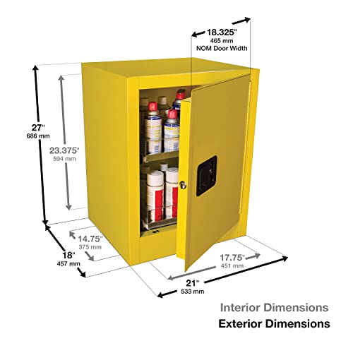Image of Justrite 890500 Aerosol Can Benchtop Safety Cabinet