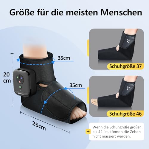Comfytemp Kabelloses Fußmassagegerät Luftkompression Massage mit 2500mAh Akku,Fußsohlenheizung mit DIY für Knöchel,Ferse,Sohle,Fußrücken für beide Füße（1 Stück） Geschenke Mütter, Frauen, Mama, Papa 4