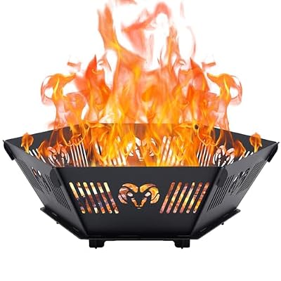 Permade Portable Fire Pit for Camping-23Inch Heavy Duty Wood Burning Fire Pits for Outside, Outdoor Collapsible Fire Pit with A Carry Bag for Camping, Garden, Bonfire, Backyard, Patio